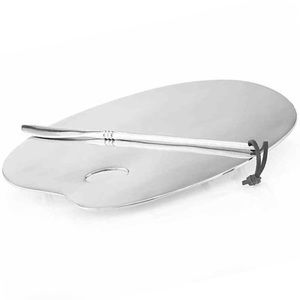 Artist Palette Cheese Set Charcuterie Aluminum Party Entertaining NEW